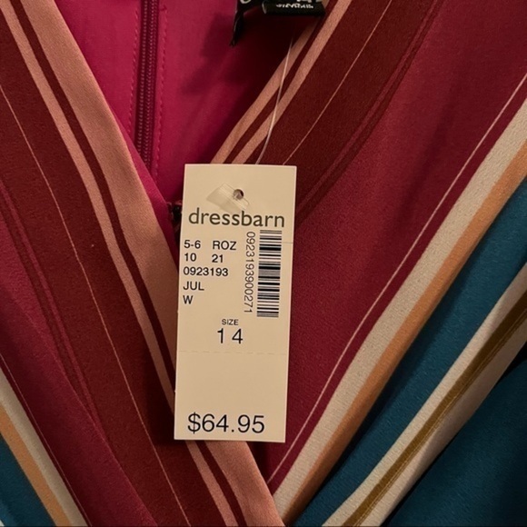 COPY - NWT Roz & Ali Dressbarn sleeveless v-neck surplice wrap dress - Picture 6 of 11